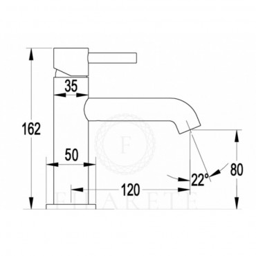 Cмеситель для раковины FILARETE Roun FL5020 Оружейная сталь
