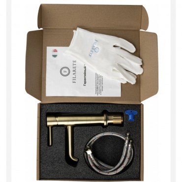 Cмеситель для раковины FILARETE Roun FL5020 Матовое золото