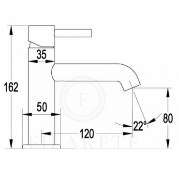 Cмеситель для раковины FILARETE Roun FL5020 Никель
