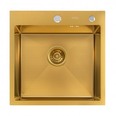Кухонная Мойка ARFEKA ECO AR 500*500 GOLD PVD NANO DECOR