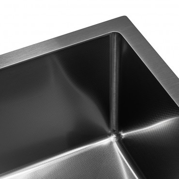 Кухонная Мойка ARFEKA ECO AR 550*450 BLACK PVD NANO DECOR MILLET GRAINS
