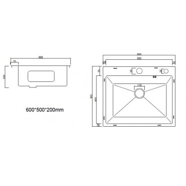 Кухонная Мойка ARFEKA ECO AR 600*500 GOLD PVD NANO