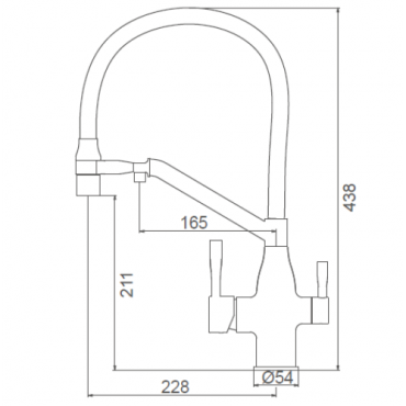 Смеситель для кухонной мойки Frap F4397-9 под фильтр