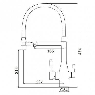 Смеситель для кухонной мойки Frap F4398-3 под фильтр