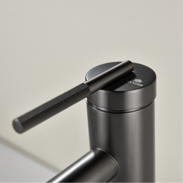 Смеситель для раковины GANZER 19112-Q Оружейная сталь