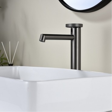 Смеситель для раковины GANZER 19112-Q Оружейная сталь