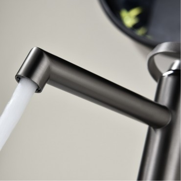 Смеситель для раковины GANZER 19112-Q Оружейная сталь