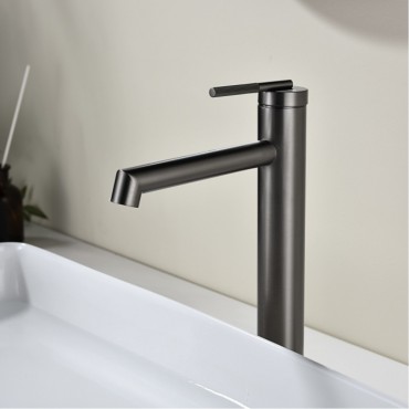 Смеситель для раковины GANZER 19112-Q Оружейная сталь