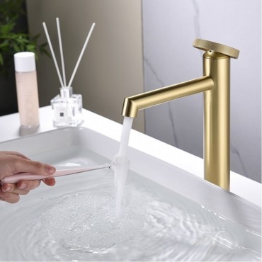 Смеситель для раковины GANZER 19112-S Матовое золото