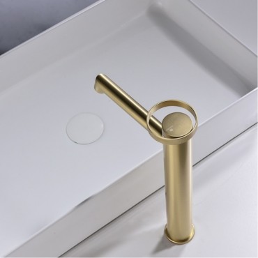 Смеситель для раковины GANZER 19112-S Матовое золото