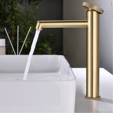 Смеситель для раковины GANZER 19112-S Матовое золото