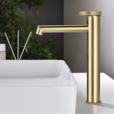 Смеситель для раковины GANZER 19112-S Матовое золото