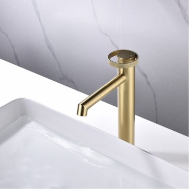 Смеситель для раковины GANZER 19112-S Матовое золото