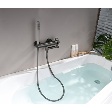 Смеситель для ванны GANZER 19132-Q Оружейная сталь