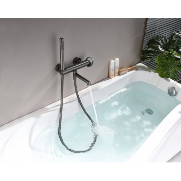 Смеситель для ванны GANZER 19132-Q Оружейная сталь