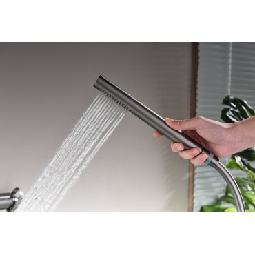 Смеситель для ванны GANZER 19132-Q Оружейная сталь