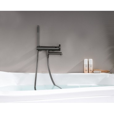 Смеситель для ванны GANZER 19132-Q Оружейная сталь