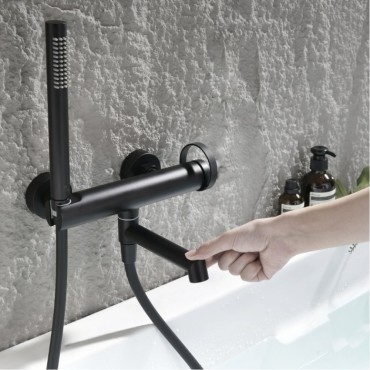 Смеситель для ванны GANZER 19132-C Чёрный