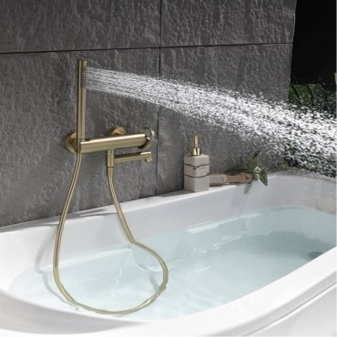 Смеситель для ванны GANZER 19132-S Матовое золото