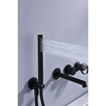 Встраиваемый смеситель для ванны Ganzer GZ19134-C Чёрный