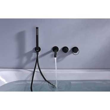 Встраиваемый смеситель для ванны Ganzer GZ19134-C Чёрный