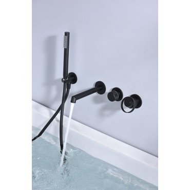 Встраиваемый смеситель для ванны Ganzer GZ19134-C Чёрный