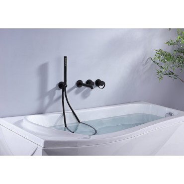 Встраиваемый смеситель для ванны Ganzer GZ19134-C Чёрный