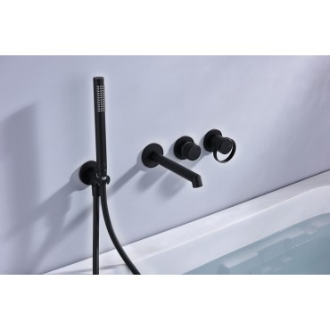 Встраиваемый смеситель для ванны Ganzer GZ19134-C Чёрный