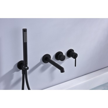 Встраиваемый смеситель для ванны Ganzer GZ19134-C Чёрный