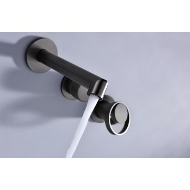 Встраиваемый смеситель для ванны Ganzer GZ19134-Q Оружейная сталь