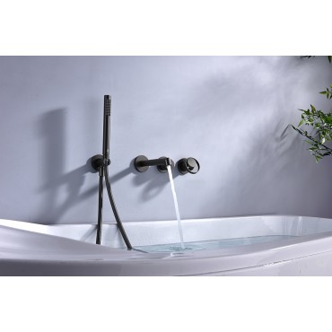 Встраиваемый смеситель для ванны Ganzer GZ19134-Q Оружейная сталь