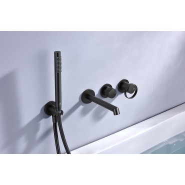 Встраиваемый смеситель для ванны Ganzer GZ19134-Q Оружейная сталь