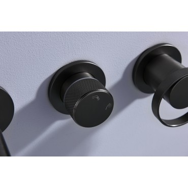 Встраиваемый смеситель для ванны Ganzer GZ19134-Q Оружейная сталь