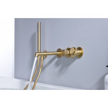 Встраиваемый смеситель для ванны Ganzer GZ19134-S Матовое золото