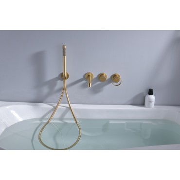 Встраиваемый смеситель для ванны Ganzer GZ19134-S Матовое золото