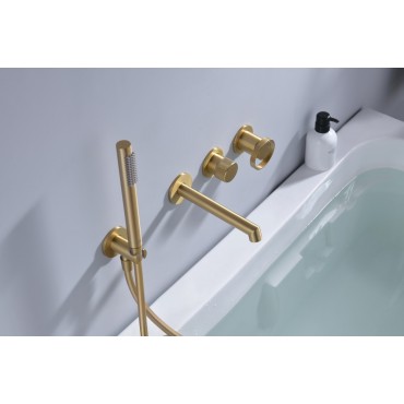 Встраиваемый смеситель для ванны Ganzer GZ19134-S Матовое золото