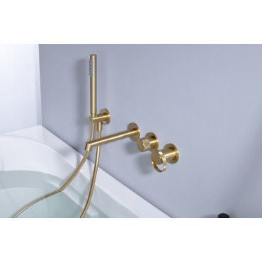 Встраиваемый смеситель для ванны Ganzer GZ19134-S Матовое золото