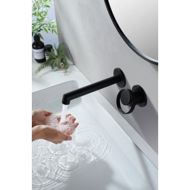 Смеситель встраиваемый раковины GANZER GZ19144-C Чёрный