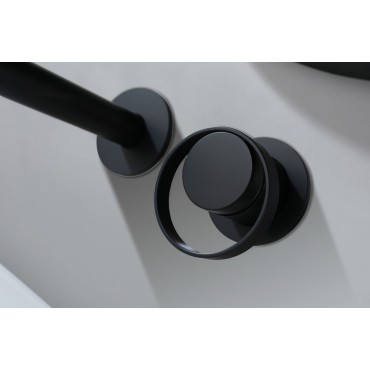 Смеситель встраиваемый раковины GANZER GZ19144-C Чёрный