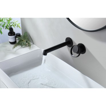 Смеситель встраиваемый раковины GANZER GZ19144-C Чёрный