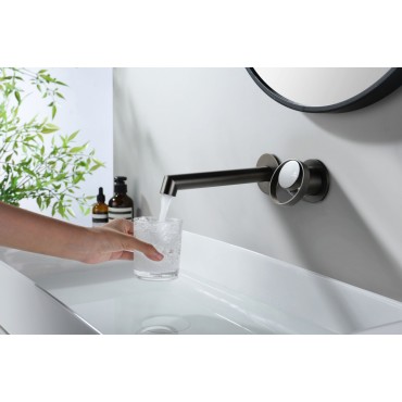 Смеситель встраиваемый раковины GANZER GZ19144-Q Оружейная сталь