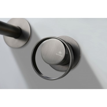 Смеситель встраиваемый раковины GANZER GZ19144-Q Оружейная сталь