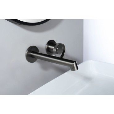 Смеситель встраиваемый раковины GANZER GZ19144-Q Оружейная сталь