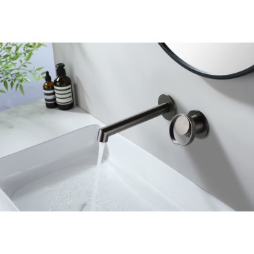 Смеситель встраиваемый раковины GANZER GZ19144-Q Оружейная сталь