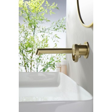 Смеситель встраиваемый раковины GANZER GZ19144-S Матовое золото