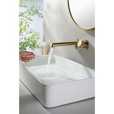 Смеситель встраиваемый раковины GANZER GZ19144-S Матовое золото