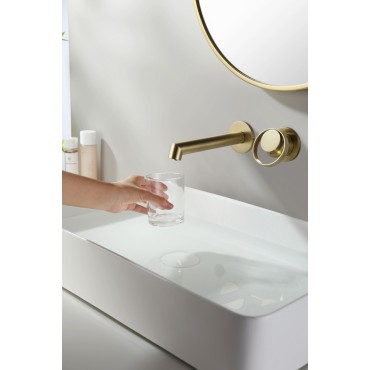 Смеситель встраиваемый раковины GANZER GZ19144-S Матовое золото