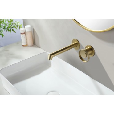 Смеситель встраиваемый раковины GANZER GZ19144-S Матовое золото