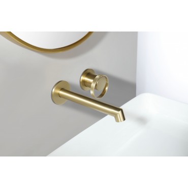 Смеситель встраиваемый раковины GANZER GZ19144-S Матовое золото