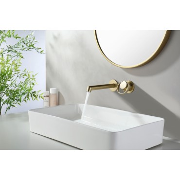 Смеситель встраиваемый раковины GANZER GZ19144-S Матовое золото